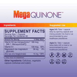 MegaQuinone K2-7 by Microbiome Labs Supplement Facts