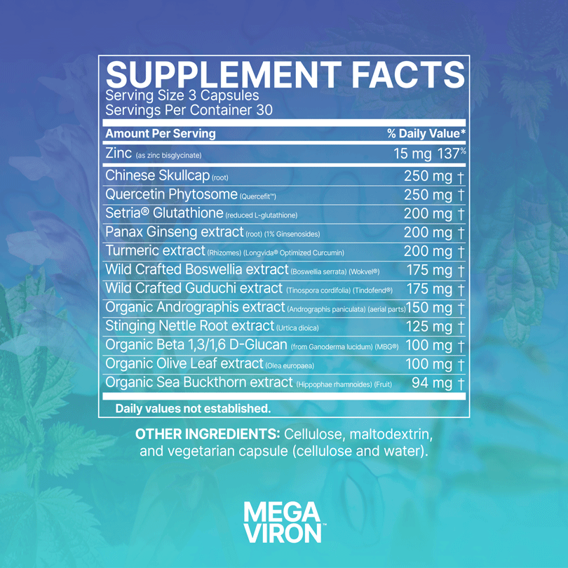 MegaViron by Microbiome Labs Supplement Facts