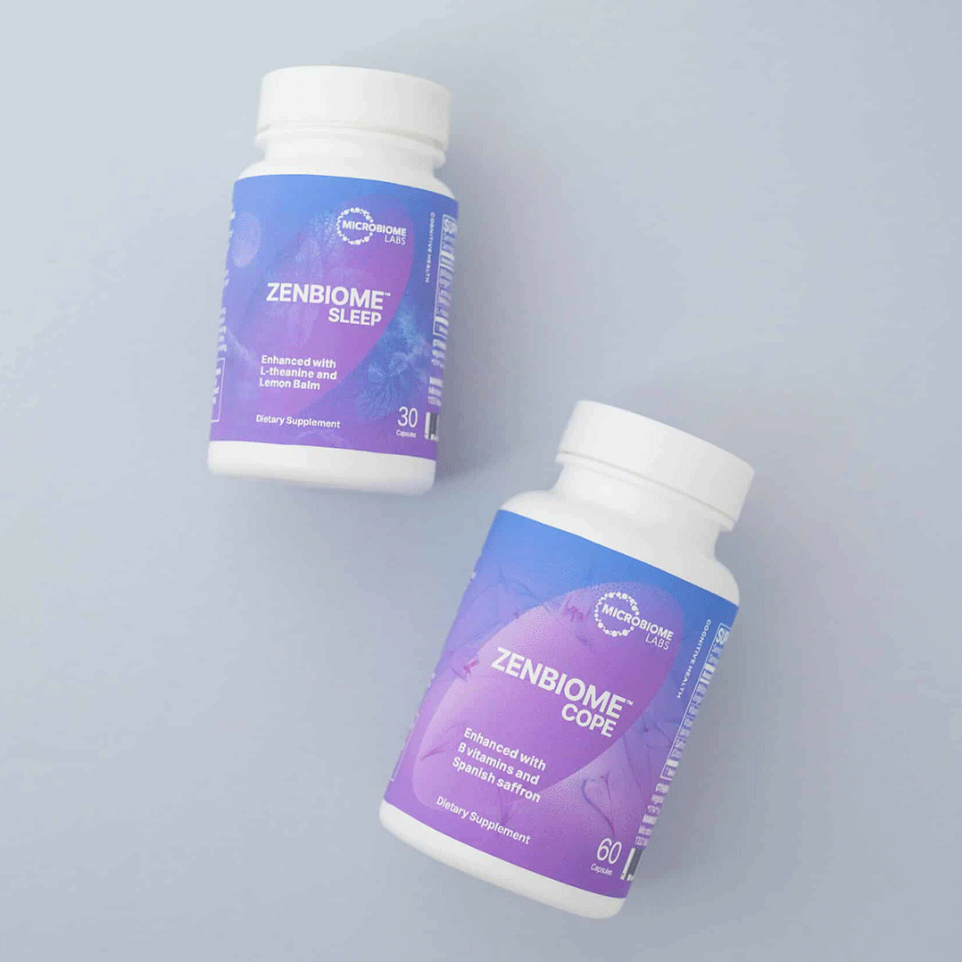 ZenBiome Cope and ZenBiome Sleep by Microbiome Labs Psychobiotics