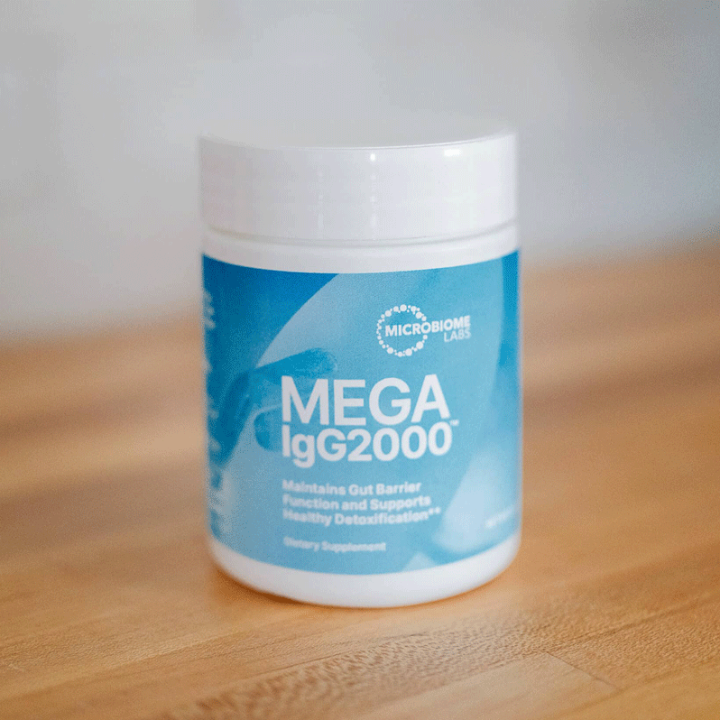 Mega IgG2000 Powder by Microbiome Labs Jar Lifestyle